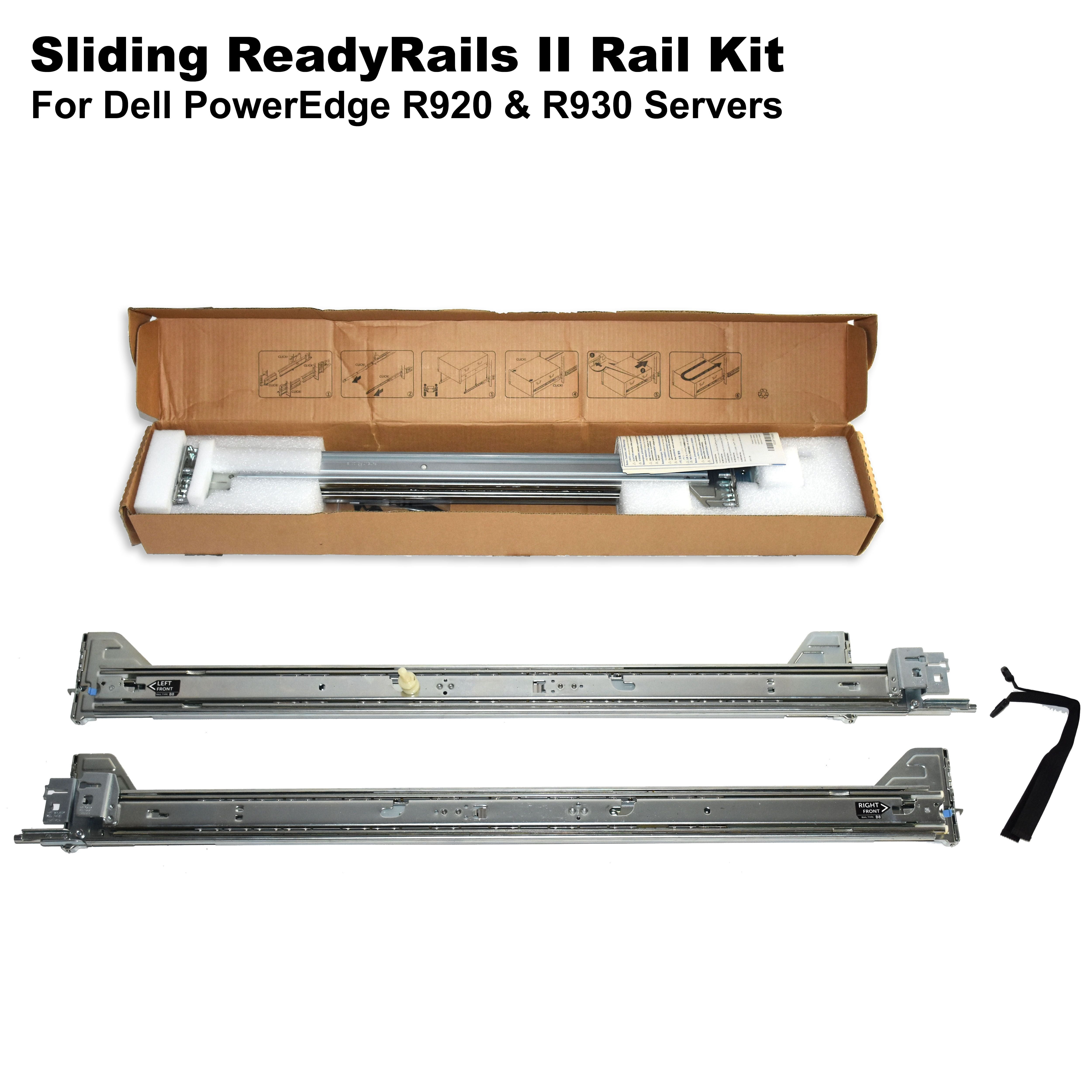 dell sliding ready rail kit inner outer r720 r820 r730... Dell Readyrails Sliding Rails Cable Management Arm