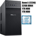 thumbnail image 1 of Dell PowerEdge T40 Tower Server 2020 Premium Desktop Computer I Intel Quad-Core Xeon E-2224G I 32GB DDR4 1TB HDD 1TB HDD I DVD-RW USB-C Intel UHD Graphics P630 No Operating System, 1 of 7