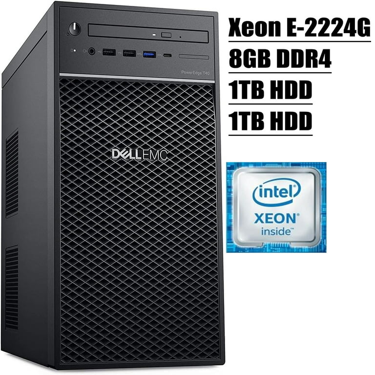 Dell PowerEdge T140 Mini Tower Server E-2124G 3.40GHz 16GB