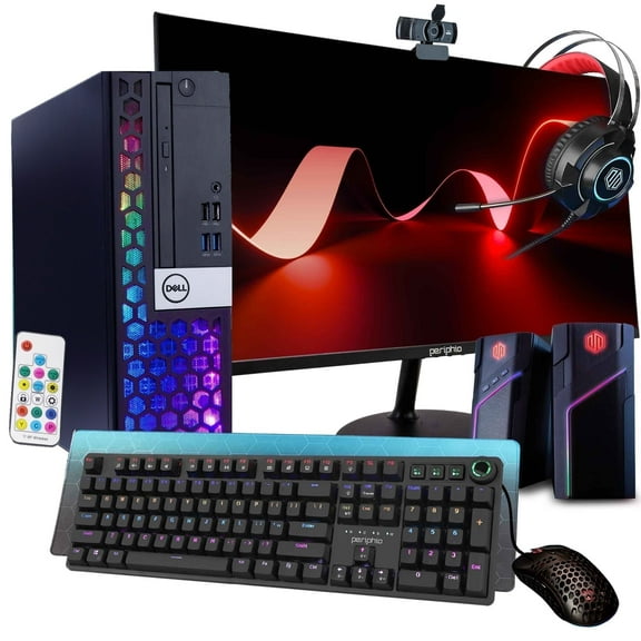Dell Prebuilt RGB Gaming Desktop Computer | Core i5 + GeForce GT 1030 2GB GPU | 1080p Gaming PC | 16GB DDR4 RAM | 500GB SSD | Wi-Fi 5G + Bluetooth | Windows 11 | 24in LCD Monitor