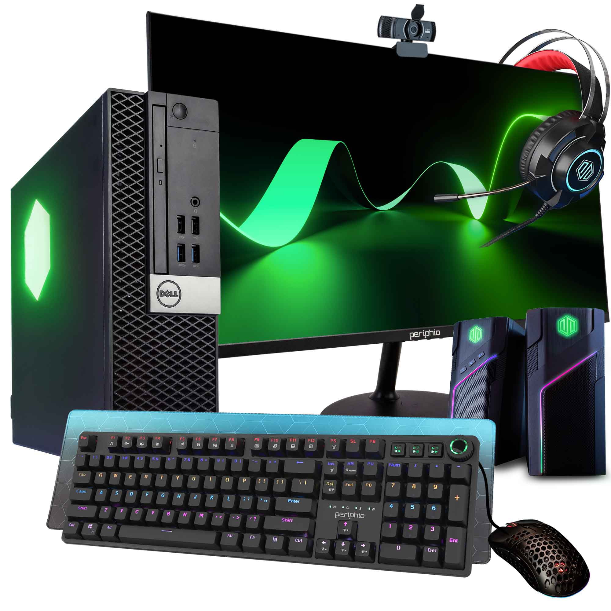 Dell Prebuilt RGB Gaming Desktop Computer - Core i7 + GeForce GT 1030 2GB  GPU | 1080p Gaming PC | 16GB DDR4 RAM | 500GB SSD | Wi-Fi 5G + Bluetooth |  