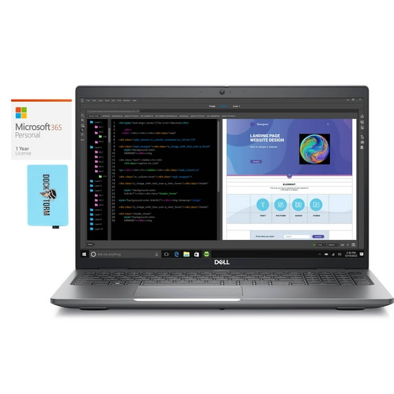Dell Precision 3580 Home/Business Laptop (Intel i7-1370P 14-Core, 15.6in 60 Hz Full HD (1920x1080), Nvidia RTX A500, Win 10 Pro) with Microsoft 365 Personal , Dockztorm Hub