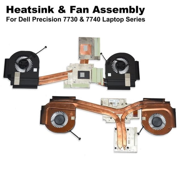Dell Precision7730 CPU & GPU Dual-Fan Heatsink Assembly for AMD Radeon Pro WX 4150 59N74