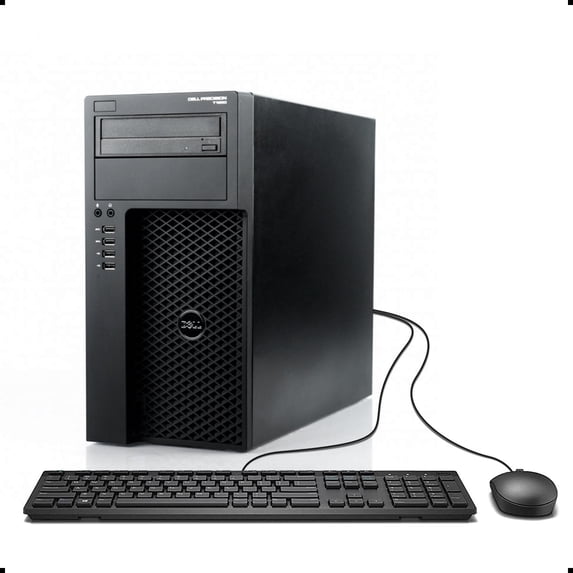 Pre-Owned Dell Precision T1650 Tower Desktop Computer PC, Intel Quad Core i7-3770 up to 3.9GHz, 16G DDR3, 1T, DVD, WiFi, BT, DP, VGA, Windows 10 Pro 64 Language Supports English/Spanish/French Used Grade A