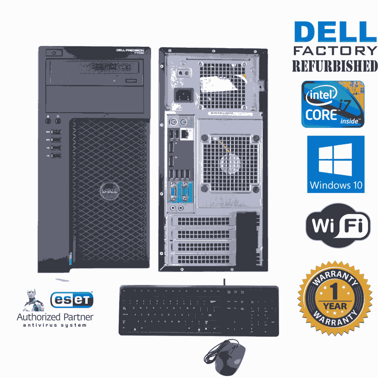 Dell Precision T1700 Computer i7 4770 3.40ghz 32gb 1TB SSD Win 10 64  500Watt PS- Used