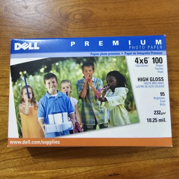 Dell Premium Photo Paper 4"X6" 100 Sheets High Gloss 10 Mil. New Sealed