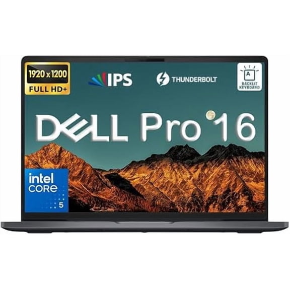 Dell Pro 16 PC16250 Laptop, Next Gen Latitude 5550, 16" FHD+ AI PC for Business, Intel Core 5 120U, 16GB DDR5 RAM 1TB SSD, Win11 Pro, Backlit KB, RJ-45, Thunderbolt 4, IR Camera, Magnetite Black