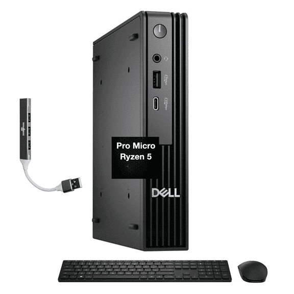 Dell Pro Micro AI Desktop Ryzen 5 8500GE 16GB 512GB SSD Win11 Pro w/Expander