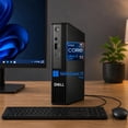 thumbnail image 1 of Dell Pro Micro Desktop Computer Next-Gen OptiPlex, Intel 14-Core Ultra 5 235T (Beat i7-13700T), 16GB DDR5 RAM, 512G PCIe SSD, Type-C, Wi-Fi 6E, HDMI+DP Dual Monitor Support, Bluetooth 5.3, Win 11 Pro, 1 of 8