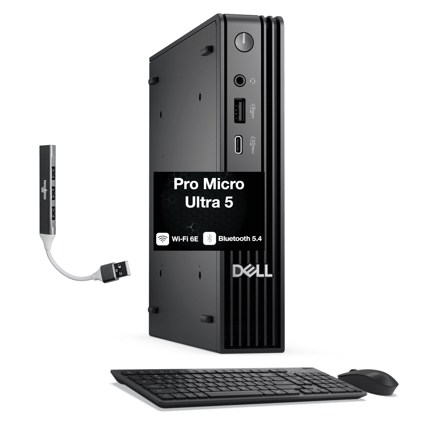 Dell Pro Micro QCM1250, 32GB RAM, 1TB SSD, w/usb port expander