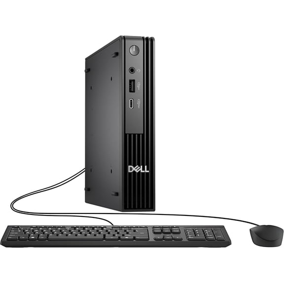 Dell Pro Micro QCM1250 Desktop,32GB DDR5 RAM, 2TB PCIe SSD, WiFi 6E, Bluetooth, USB-C, HDMI 2.1, Wired Keyboard & Mouse, Windows 11 Pro