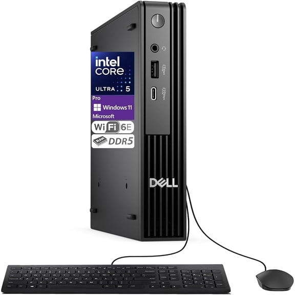 Dell Pro Micro QCM1250 Desktop Computer, Intel Core Ultra 5 235T (Beat i7-13700T), 16GB DDR5 RAM, 512GB PCIe SSD, Wi-Fi 6E, , HDMI, DisplayPort, Windows 11 Pro, Business