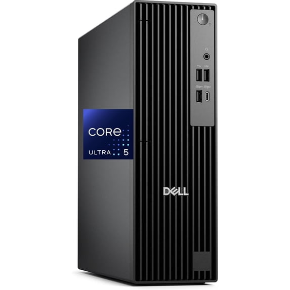 Dell Pro Slim QCS1250 Desktop SFF (Replaces OptiPlex SFF Series), Intel Ultra 5-235 (Beats i7-14700), 16GB DDR5, 512GB NVMe SSD, WiFi 6E, BT, Type-C, DP, HDMI, Win 11 Pro, Business PC, Black