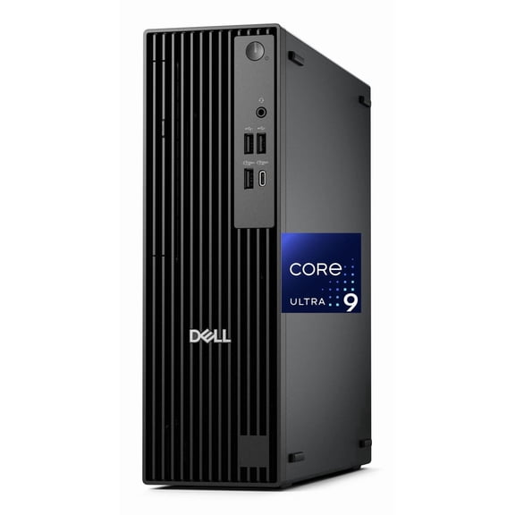 Dell Pro Slim QCS1250 SFF Desktop (Replaces OptiPlex SFF), Intel Ultra 9-285K, 32GB DDR5, 1TB NVMe SSD, WiFi 6E, BT, USB-C, HDMI/DP, Windows 11 Pro, Small Form Factor Business PC Black