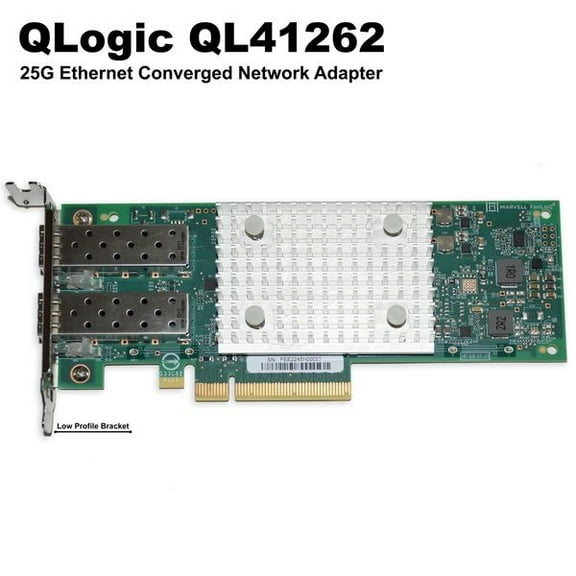 Dell QLogic QL41262HLCU-DE Dual-Port 10/25GbE SFP28 PCIe Network Adapter - 415DX