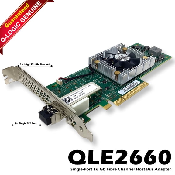 Dell QLogic QLE2660-DEL Fibre Channel Host Bus Adapter High Profile H28RN TVD8H - New
