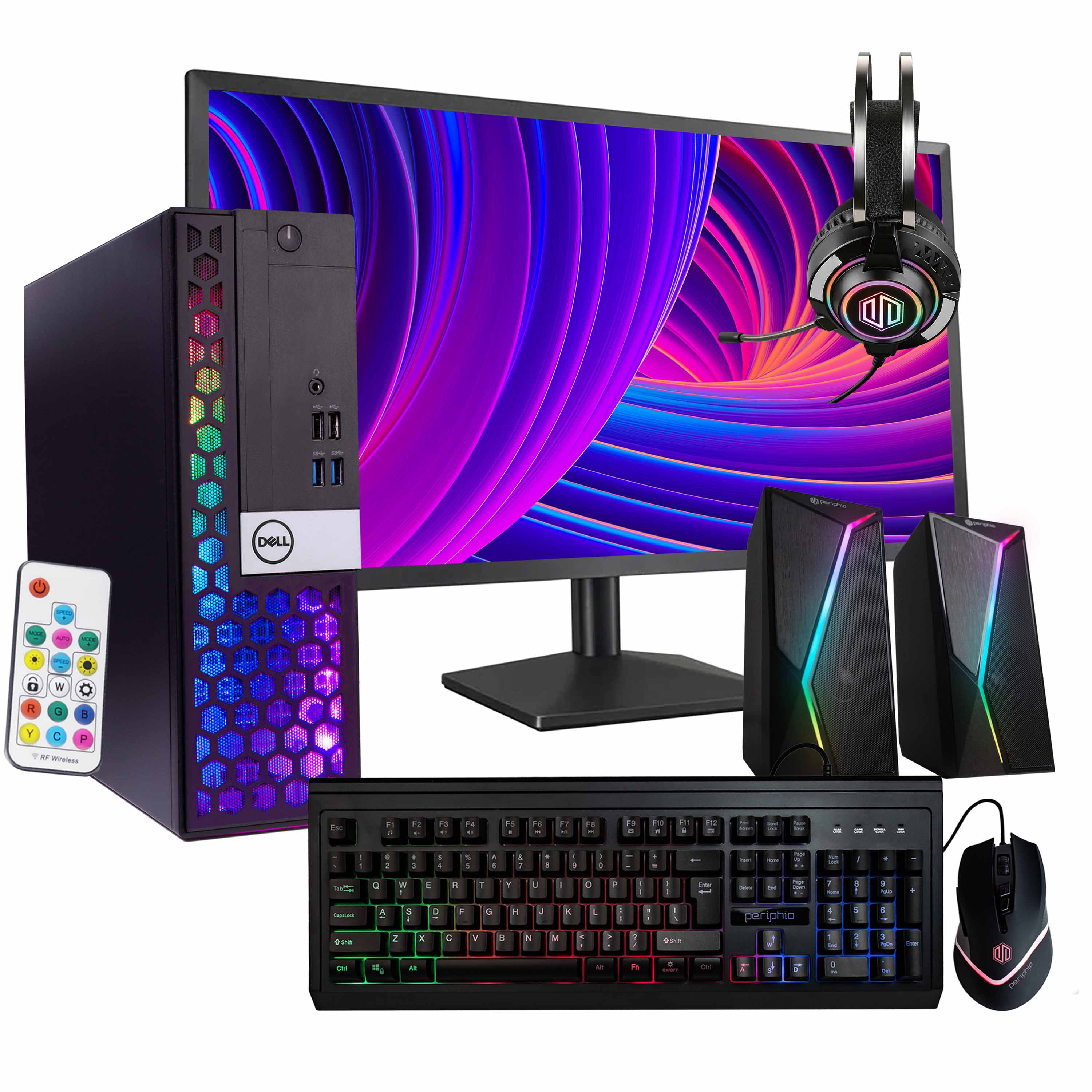 Dell RGB Desktop Computer Setup Bundle | Intel Core i5, 16GB DDR4 RAM, 500GB SSD | Windows 11 | 24in LCD Monitor | Home or Office PC