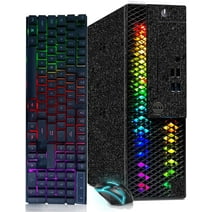 Dell RGB Gaming Desktop Computer, Intel Quad Core I7-6700 up to 4.0GHz, GeForce GT 1030 2G GDDR5, 16GB DDR4, 1T SSD, RGB Keyboard & Mouse, 600M WiFi & BT 5.0, Win 10 Pro Pre-Owned(Like New)