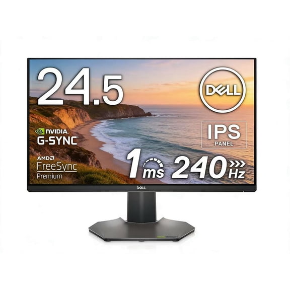 Dell S2522HG 24.5 Inch 240 Hz Full HD IPS Gaming Monitor Fast Refresh for PC & Console Gaming