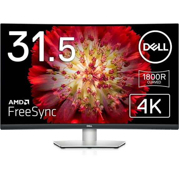 Newest Dell S3221QS 32" Curved 4K UHD Ultra-Thin Bezel WLED Monitor, AMD FreeSync, HDMI, Displayport, Audio Line-Out Port, VESA Certified