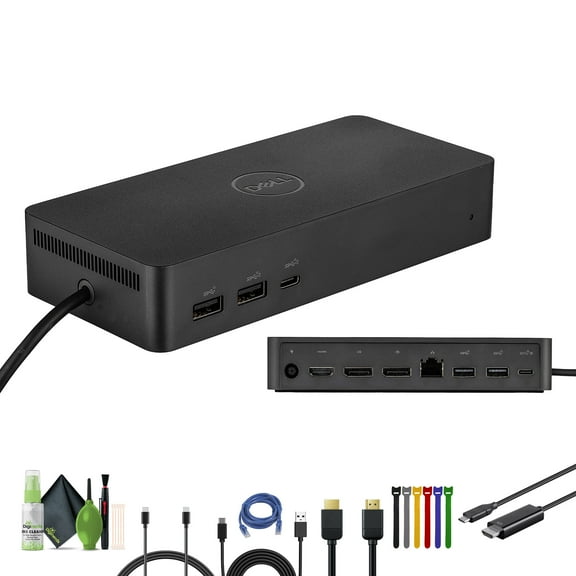 Dell SD25 Pro Smart Dock -USB-C Docking Station For 4 Monitor Display Support, USB-C, 130W Power Delivery, 2.5GbE, HDMI 2.1, Dual DP, USB-A & C Ports Bundle
