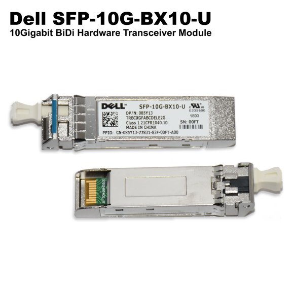 Dell SFP-10G-BX10-U 10Gb BiDi SFP+ Single LC Optical Transceiver 85Y13
