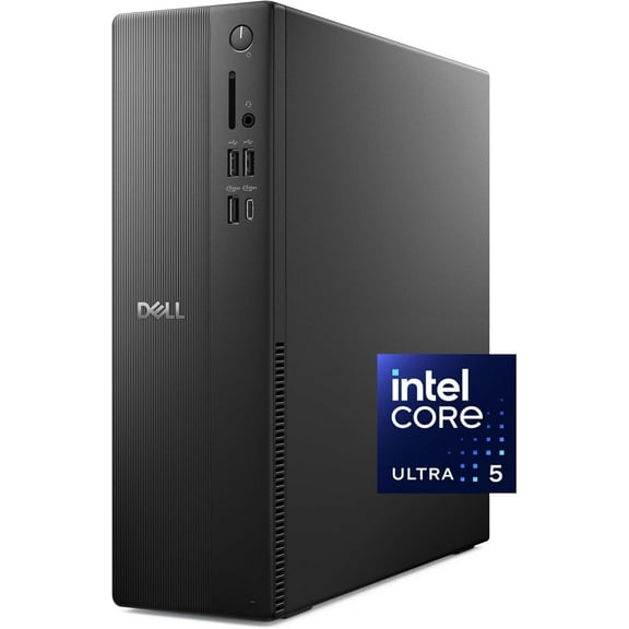 Dell Slim Desktop ECS1250 - Intel Core Ultra 5-225 Processor, Intel UHD Graphics, 16GB DDR5 5600MT/s Memory, 512GB M.2 SSD, 3.0 SD Card Reader, Wired Keyboard and Mouse, Basic Onsite Service