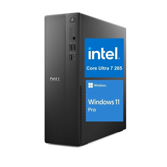 Dell Slim Desktop ECS1250, Intel Core Ultra 7 265 Processor, Intel UHD Graphics, 32GB DDR5 5600MT/s Memory, 2TB M.2 SSD, Windows 11 Pro