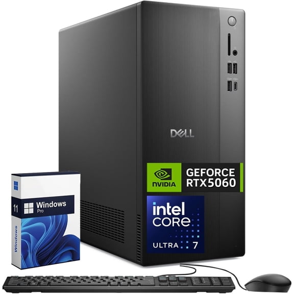 Dell Tower Desktop DECT1250 NVIDIA RTX 5060 32GB RAM 1TB Intel Ultra 7 265F