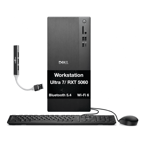 Dell Tower ECT1250 Desktop Ultra 7 265F, 32GB/1TB, RTX 5060, W11P w/DKZ Hub