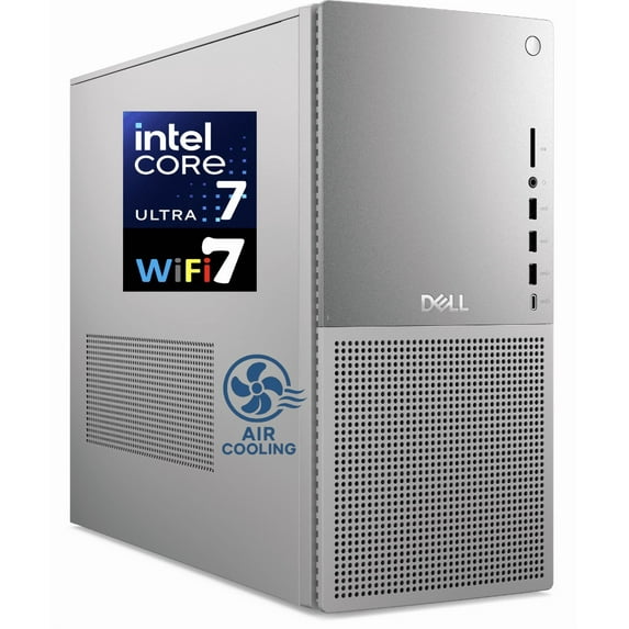 Dell Tower Plus AI PC Desktop (Intel Ultra 7-265, 32GB DDR5, 1TB PCIe SSD + 3TB HDD, Integrated Graphics, 450W PSU, WiFi 7, Bluetooth 5.4, RJ-45, HDMI, Win 11 Pro)