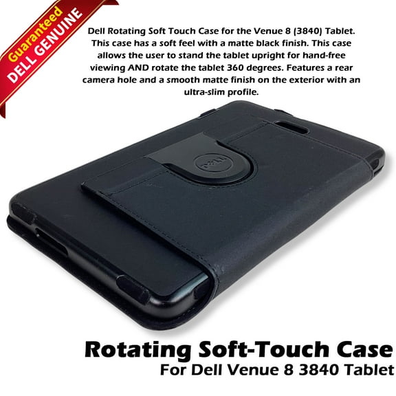 Dell Venue 8 (3840) Tablet 360 Degree Rotating Soft Touch Case NJXFG