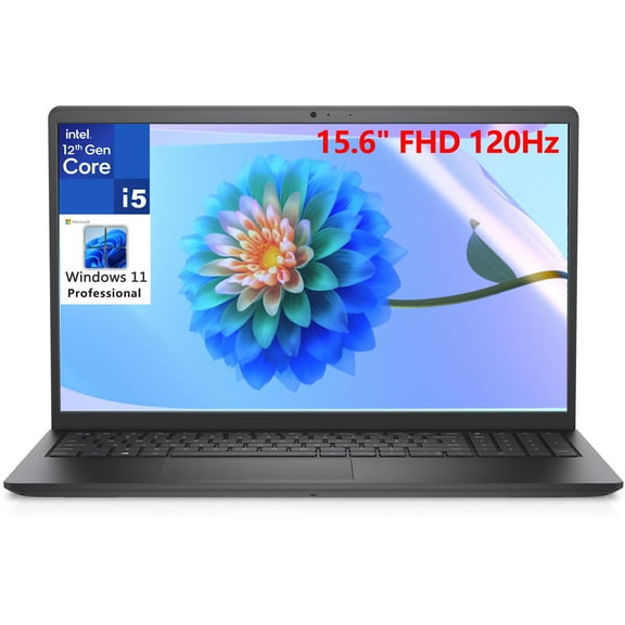 Dell Vostro 15 15.6" FHD 120Hz Business Laptop Computer, 12th Gen Intel 10-Core i5-1235U (Beat i7-1195G7), 16GB DDR4 RAM, 512GB PCIe SSD, 802.11ac WiFi, Bluetooth, Carbon Black, Windows 11 Pro