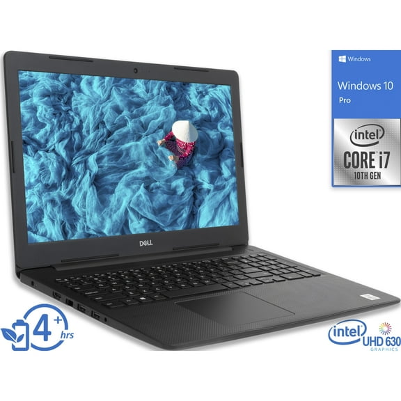 Dell Vostro 15 Notebook, 15.6" FHD Display, Intel Core i7-10510U Upto 4.9GHz, 8GB RAM, 256GB NVMe SSD, AMD Radeon 610, HDMI, Card Reader, Wi-Fi, Bluetooth, Windows 10 Pro