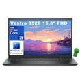 thumbnail image 1 of Dell Vostro 3000 Series 3520 15.6" FHD Business Laptop Computer, 12th Gen Intel 10-Cores i7-1255U, 16GB DDR4 RAM, 1TB PCIe SSD, 802.11ac WiFi, Bluetooth, Webcan, Carbon Black, Windows 11 Pro, 1 of 6