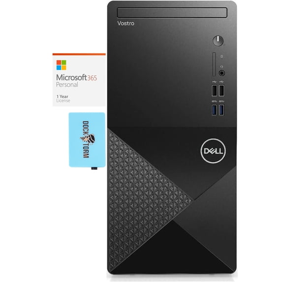 Dell Vostro 3888 Home/Business Desktop (Intel i5-10400 6-Core, Intel UHD 630, 16GB RAM, 2TB PCIe SSD, Wifi, USB 3.2, HDMI, Bluetooth, Win 11 Pro) with Microsoft 365 Personal , Dockztorm Hub