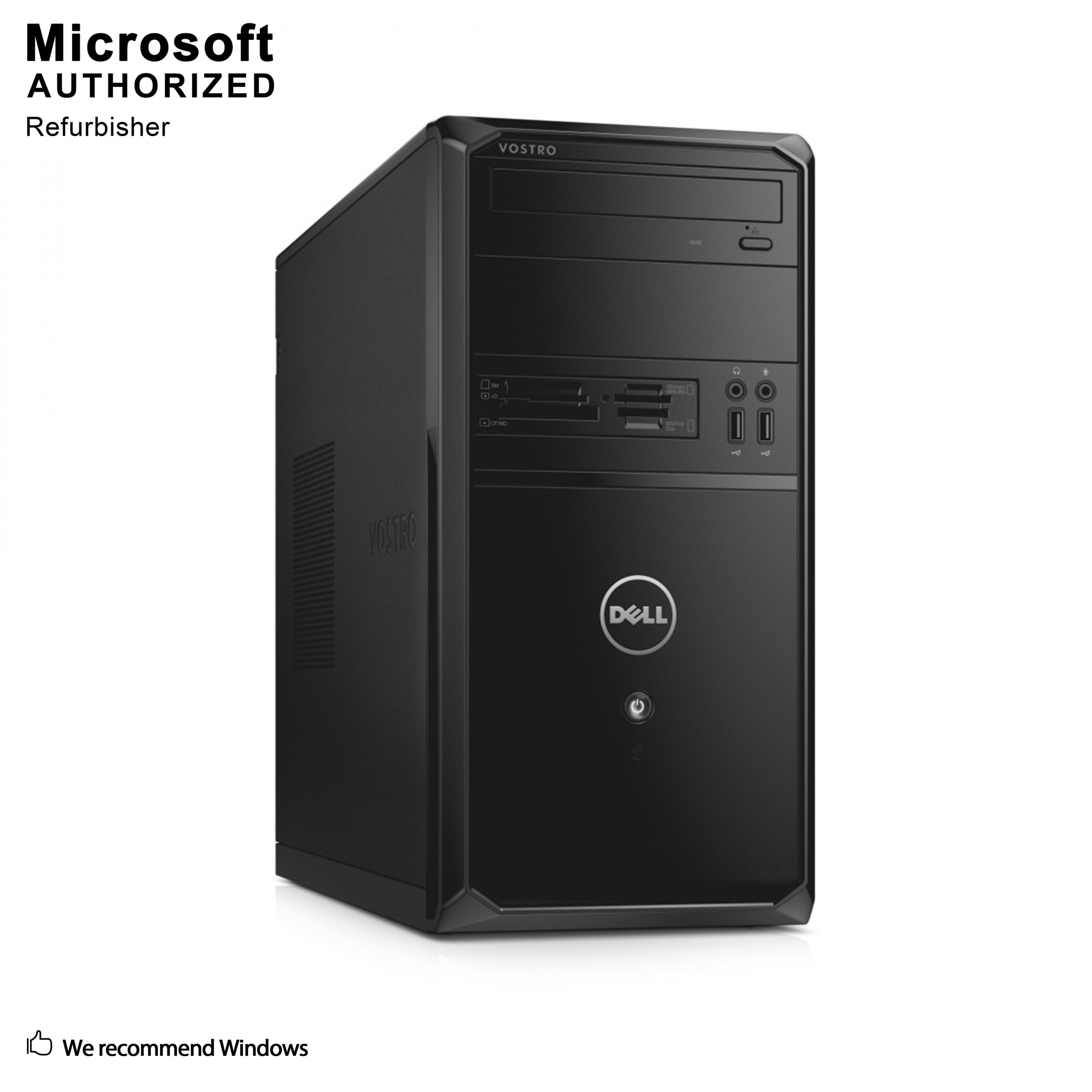 Dell Vostro 3900 Tower,Intel Core i5-4460 3.2GHz,8G RAM,2T WIFI,BT,DVD,DVI,  Windows 10 Home 64 bits Multi Language Used Grade A