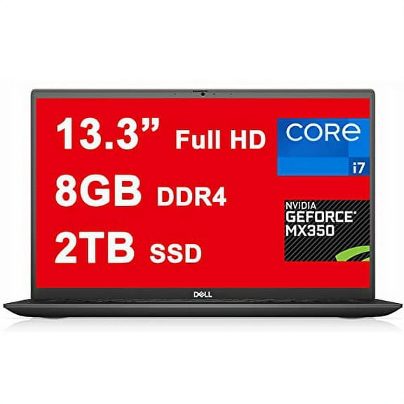 Dell Vostro 5000 5301 Laptop I 13.3 inch Full HD Anti-Glare I 11th Gen Intel 4-Core i7-1165G7 I 8GB DDR4 2TB SSD I GeForce MX350 2GB Graphic I Backlit Fingerprint USB-C HDMI Win10 Dune