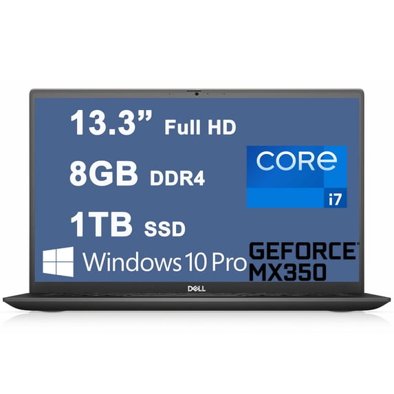 Dell Vostro 5000 5301 Laptop I 13.3 inch Full HD I 11th Generation Intel 4-Core i7-1165G7 I 8GB DDR4 1TB SSD I GeForce MX350 2GB I Backlit Fingerprint USB-C Win10Pro Dune