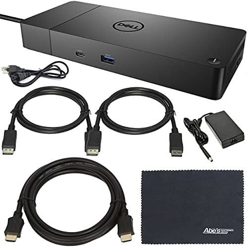 Dell WD19S Performance Dock 180W Bundle - WD19S 180W Docking Station with 180W Adapter, USB-C Cable, HDMI & 2x DisplayPort Cables, Microfiber Cloth.