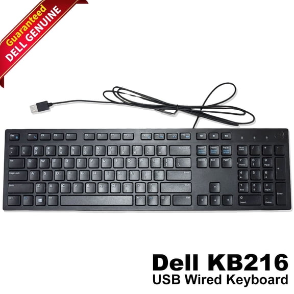 Dell Wired Keyboard KB216 | Black | USB | Lot of 10 - New