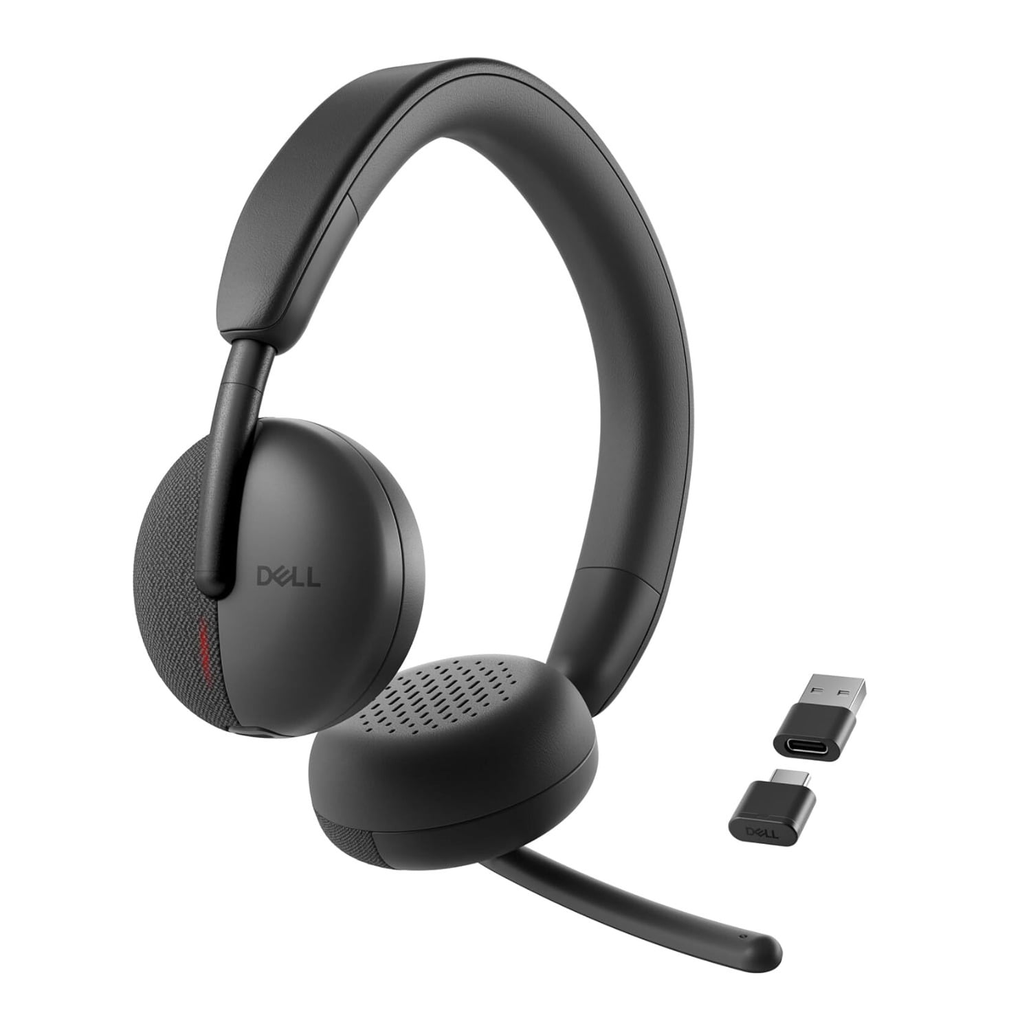 Dell WL3024 Wireless Headset with AI-Based Noise Cancellation Mic and Leatherette Headband (Black) thumbnail 2