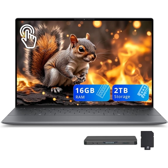 Dell XPS 13.4" 3K OLED Touchscreen Laptop, Snapdragon X Elite X1E-80, 16GB RAM, 2TB Storage (1TB SSD+1TB Docking Station Set), Copilot+ PC, Backlit Keyboard, Fingerprint Reader, Win 11, Graphite
