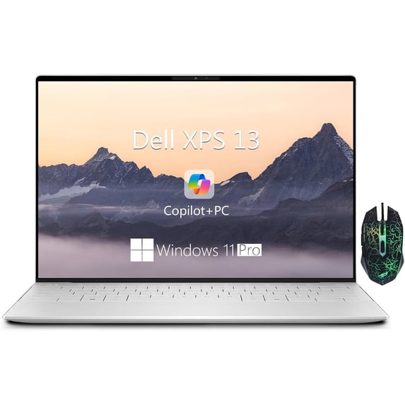 Dell XPS 13 9345 Laptop, 13.4" FHD+ Business Laptops, Snapdragon X Elite, 16GB LPDDR5X RAM, 1TB SSD, Wi-Fi 7, Backlit KB, Fingerprint, Copilot AI Laptops, Windows 11 Pro, Platinum