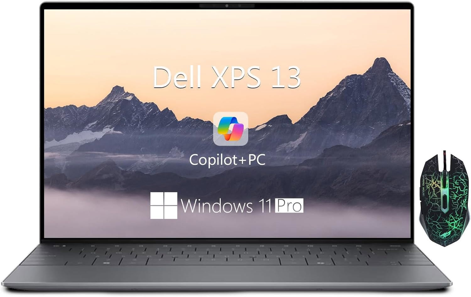 Dell XPS 13 9345 Laptop, 13.4" FHD+ Business Laptops, Snapdragon X Elite, 16GB LPDDR5X RAM, 512GB SSD, Wi-Fi 7, Backlit KB, Fingerprint, Copilot AI Laptops, Windows 11 Pro, Graphite
