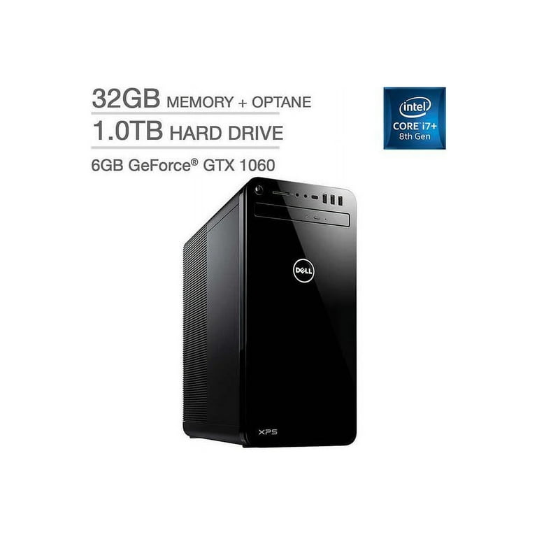Dell XPS 8930 Tower Intel Core i7 GeForce GTX 1060 Windows 10 Pro Desktop PC Computer 32GB Memory Optane 1TB Hard Drive 6GB GeForce GTX 1060