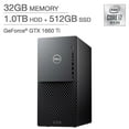 thumbnail image 1 of Dell XPS 8940 Tower - 10th Gen Intel Core i7-10700 - GeForce GTX 1660 Ti XPS8940-7347BLK-PUS Desktop PC Computer 1TB HDD + 512GB SSD GTX 1660Ti, 1 of 4
