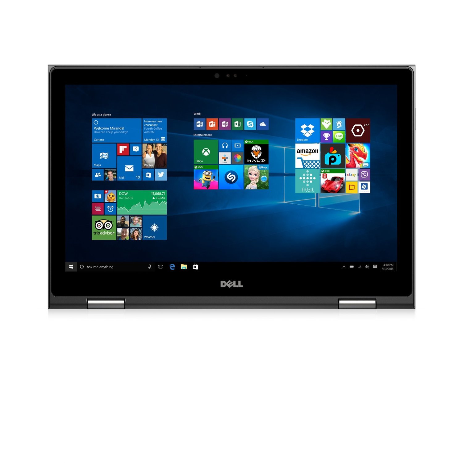 Dell i5568-3746GRY Intel Core i5-6200U 2.3GHz 15.6" 2-in-1 Laptop Computer - image 1 of 11