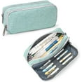 thumbnail image 1 of Della Gao Big Capacity Pencil Case, Durable Nylon Pencil Bag Aesthetic Pencil Pouch Travel Simple Stationery Bag Office Organizer Pen Bag for Women and Men - Green, 1 of 6