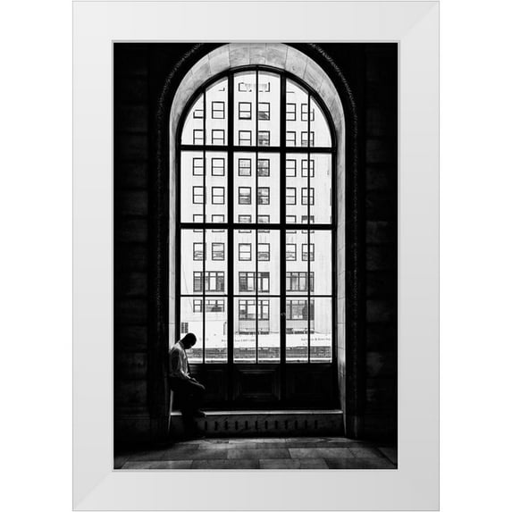 Della Latta, Massimo 17x24 White Modern Wood Framed Museum Art Print Titled - Lonely Man